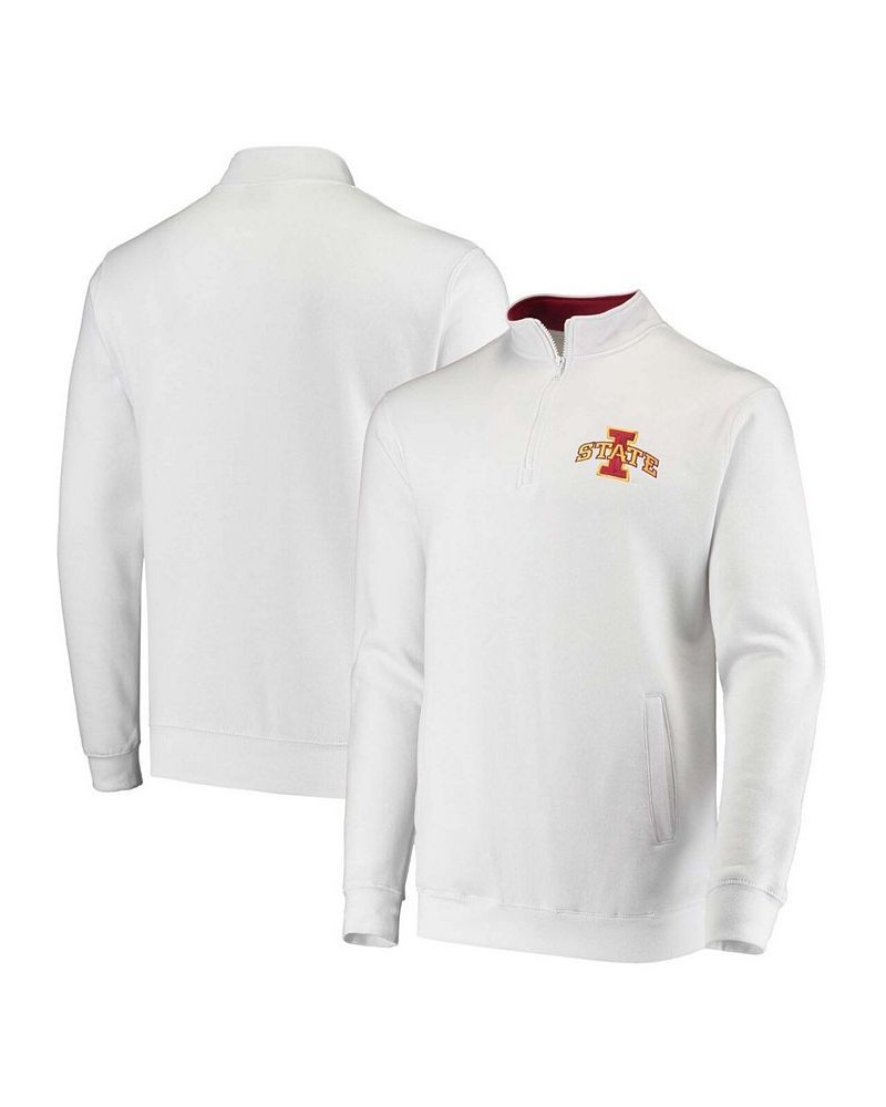 Men's White Iowa State Cyclones Tortugas Logo Quarter-Zip Jacket $29.40 Sweatshirt