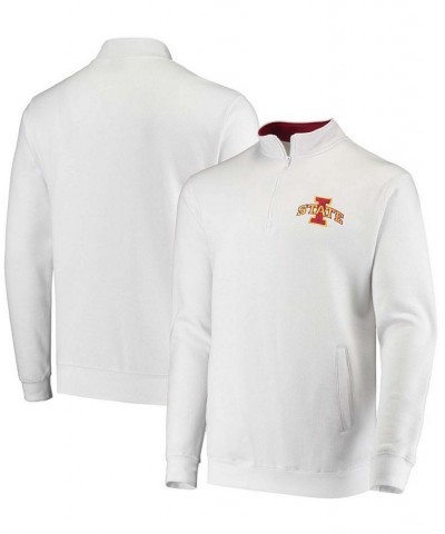 Men's White Iowa State Cyclones Tortugas Logo Quarter-Zip Jacket $29.40 Sweatshirt