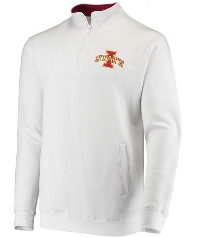 Men's White Iowa State Cyclones Tortugas Logo Quarter-Zip Jacket $29.40 Sweatshirt