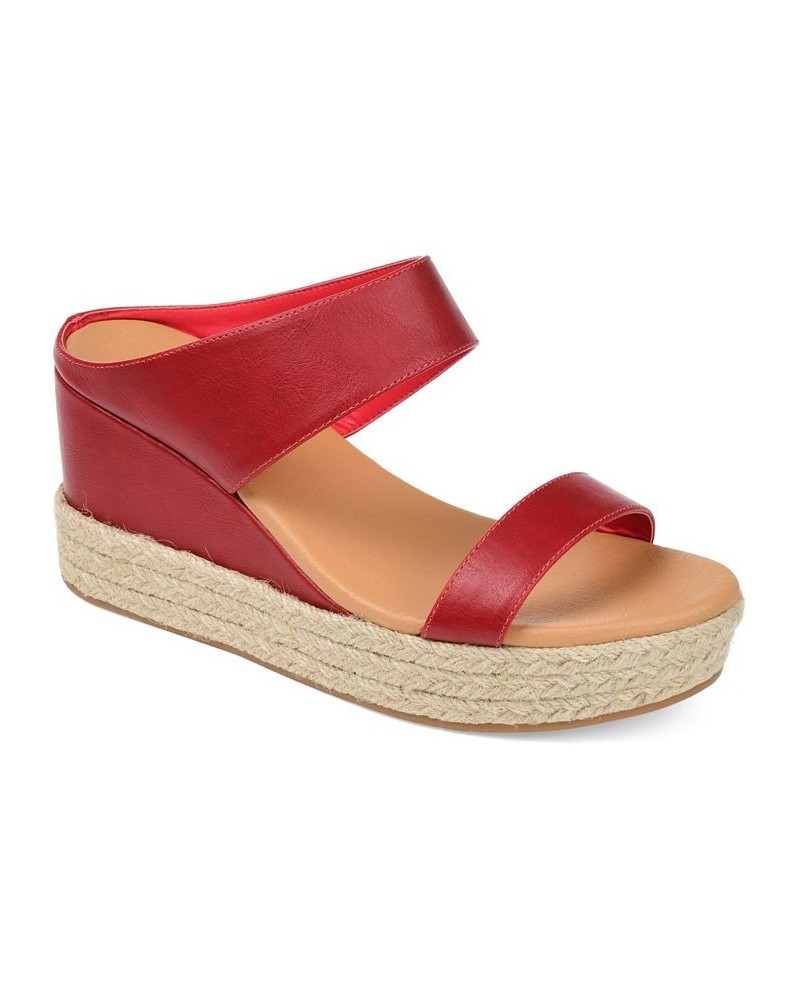 Women's Alissa Espadrille Sandals Red $46.79 Shoes