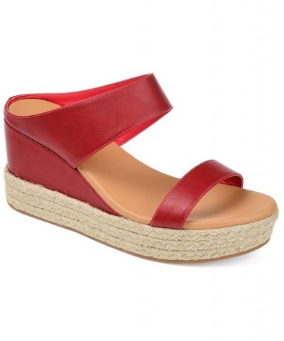 Women's Alissa Espadrille Sandals Red $46.79 Shoes