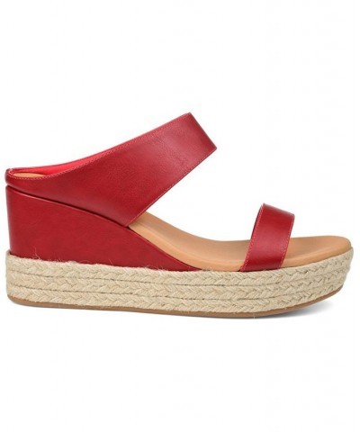 Women's Alissa Espadrille Sandals Red $46.79 Shoes