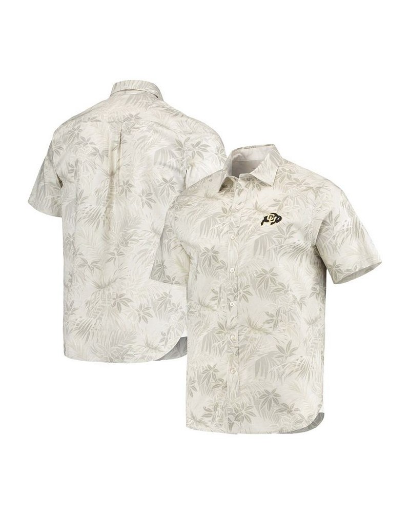 Men's Oatmeal Colorado Buffaloes Forest Fronds Button-Up Shirt $46.33 Shirts