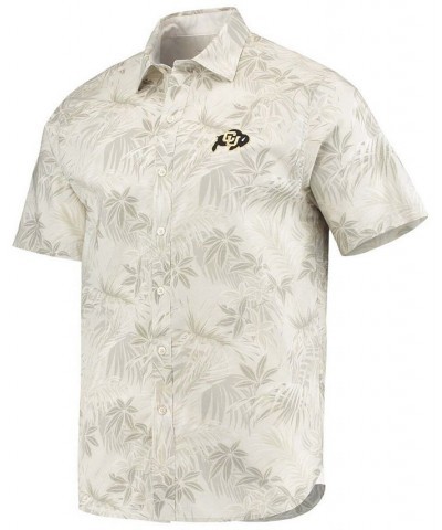 Men's Oatmeal Colorado Buffaloes Forest Fronds Button-Up Shirt $46.33 Shirts