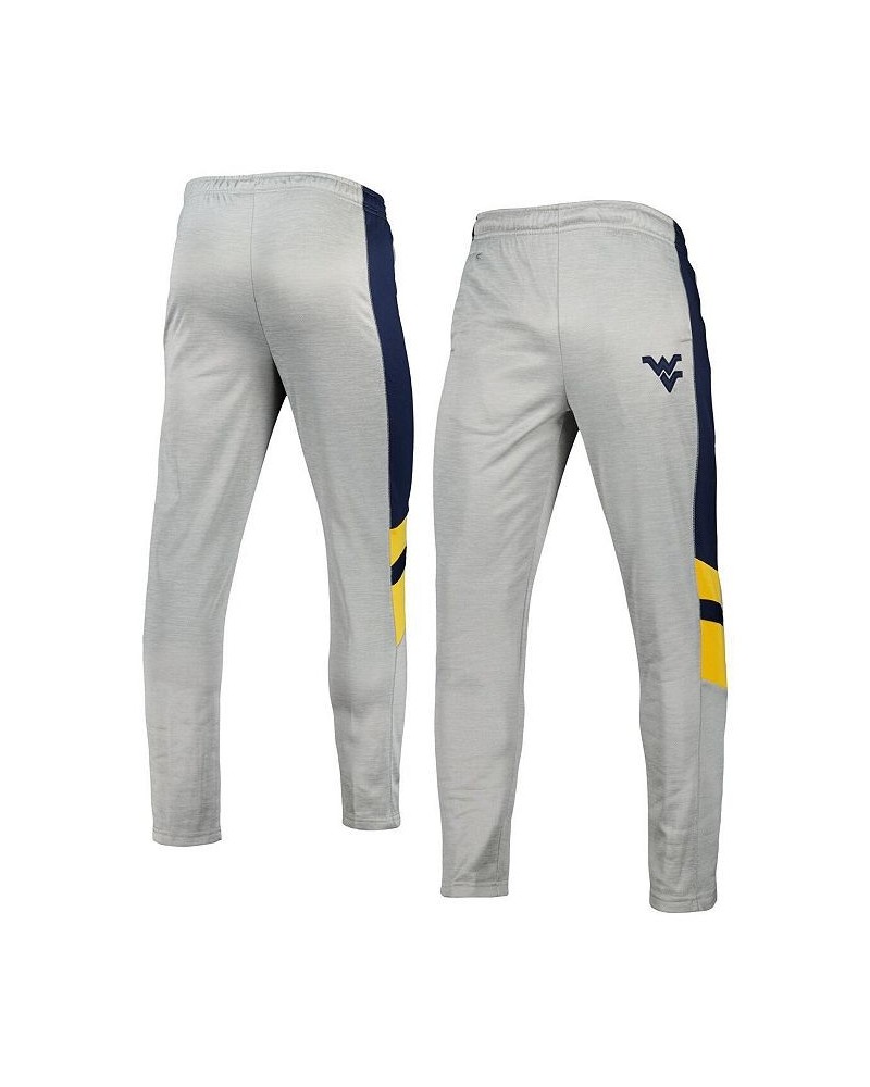 Men's Heathered Gray and Navy West Virginia Mountaineers Bushwood Pants $32.44 Pants