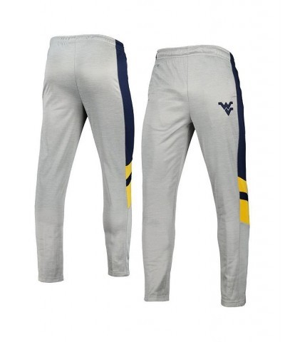 Men's Heathered Gray and Navy West Virginia Mountaineers Bushwood Pants $32.44 Pants