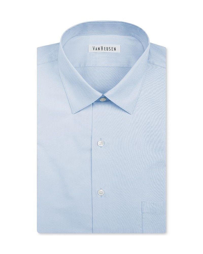 Men's Classic-Fit Herringbone Dress Shirt Blue $19.18 Dress Shirts