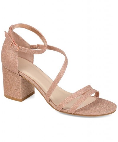 Women's Bella Glitter Heels Pink $50.00 Shoes