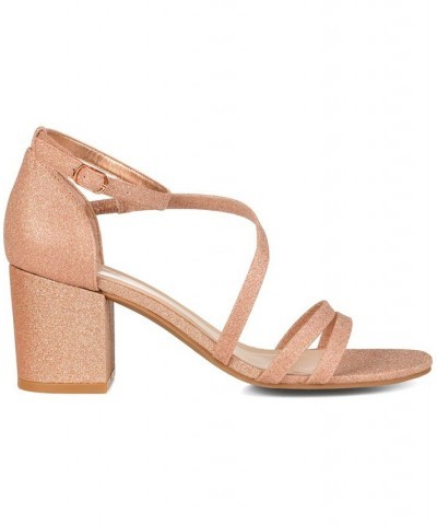 Women's Bella Glitter Heels Pink $50.00 Shoes