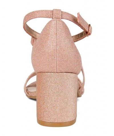 Women's Bella Glitter Heels Pink $50.00 Shoes