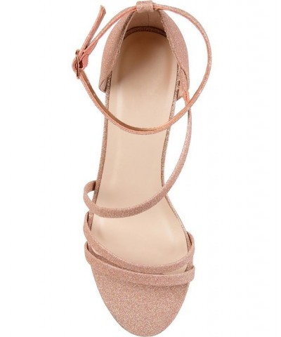 Women's Bella Glitter Heels Pink $50.00 Shoes