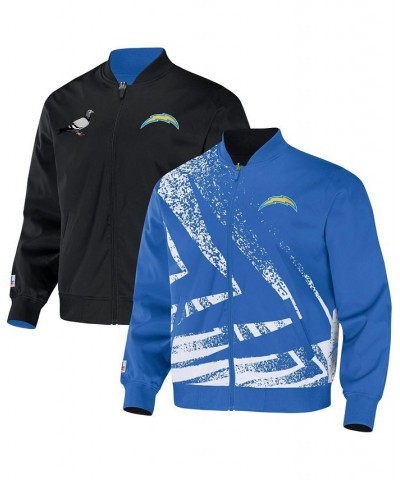 Men's NFL X Staple Blue Los Angeles Chargers Embroidered Reversable Nylon Jacket $36.55 Jackets