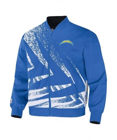 Men's NFL X Staple Blue Los Angeles Chargers Embroidered Reversable Nylon Jacket $36.55 Jackets