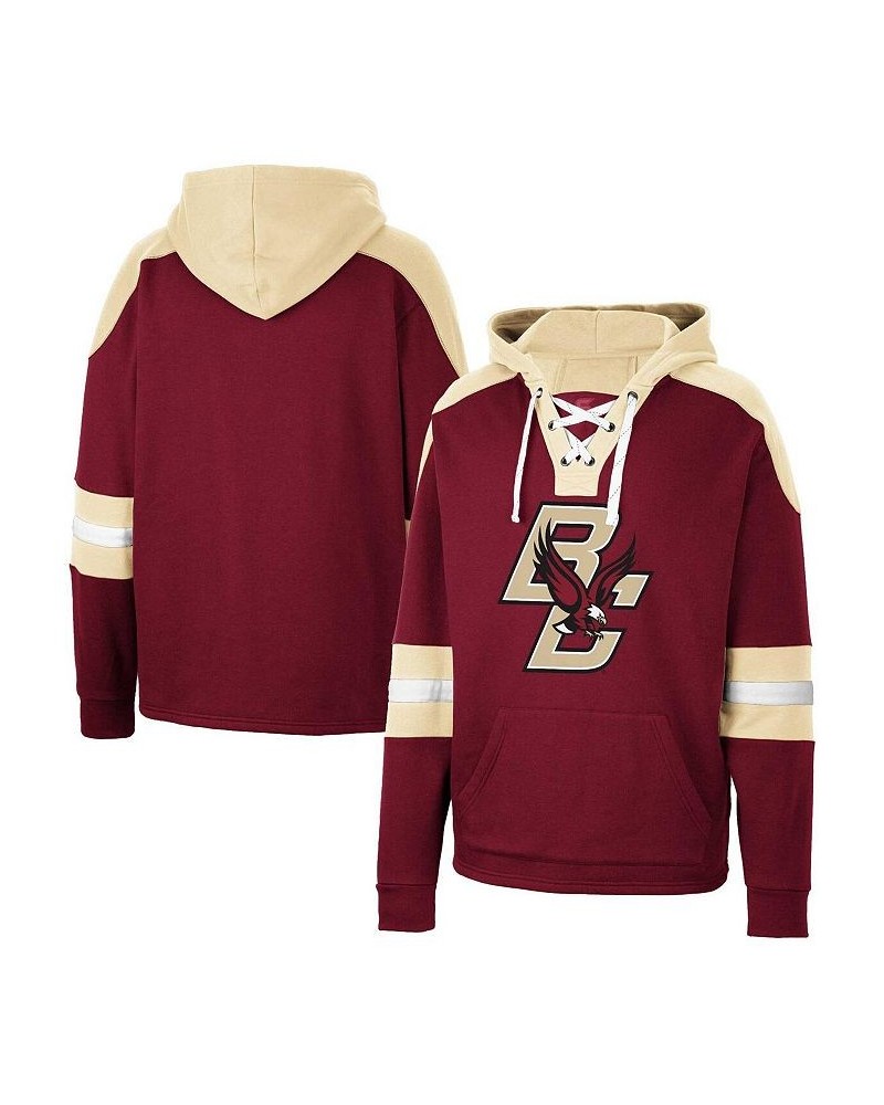 Men's Maroon Boston College Eagles Lace-Up 4.0 Pullover Hoodie $33.75 Sweatshirt