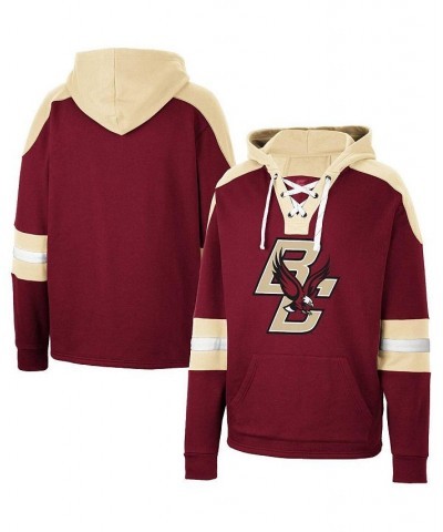 Men's Maroon Boston College Eagles Lace-Up 4.0 Pullover Hoodie $33.75 Sweatshirt