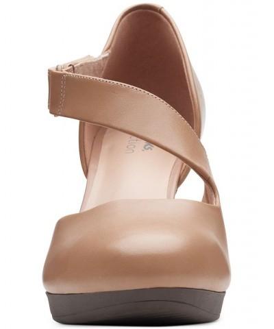 Women's Ambyr Glow Asymmetrical Comfort Pumps Tan/Beige $42.51 Shoes