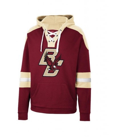 Men's Maroon Boston College Eagles Lace-Up 4.0 Pullover Hoodie $33.75 Sweatshirt