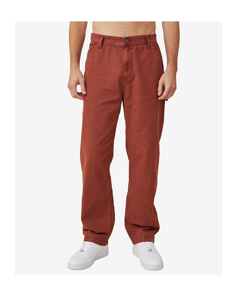 Men's Loose Fit Pants Brown $30.00 Pants