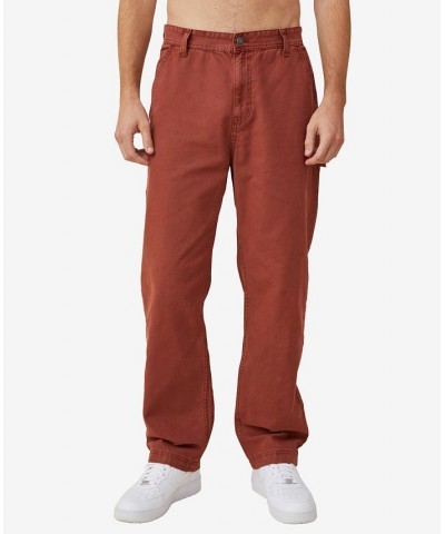 Men's Loose Fit Pants Brown $30.00 Pants