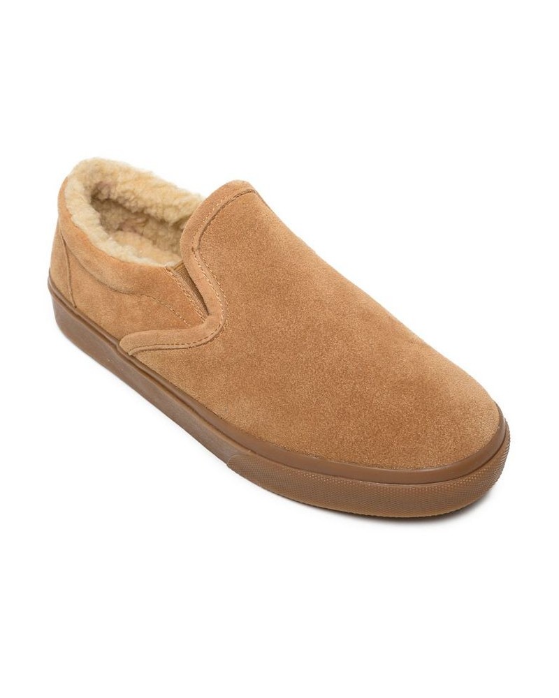 Men's Alden Lined Suede Slippers Tan/Beige $35.18 Shoes