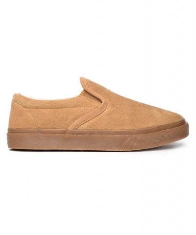 Men's Alden Lined Suede Slippers Tan/Beige $35.18 Shoes