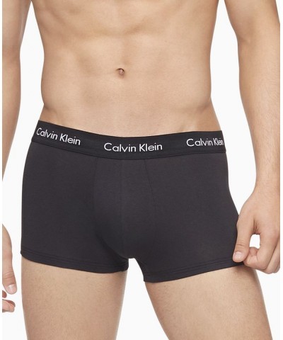 Men's 3-Pack Cotton Stretch Low-Rise Trunks Black $15.40 Underwear