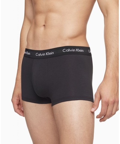 Men's 3-Pack Cotton Stretch Low-Rise Trunks Black $15.40 Underwear