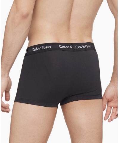 Men's 3-Pack Cotton Stretch Low-Rise Trunks Black $15.40 Underwear