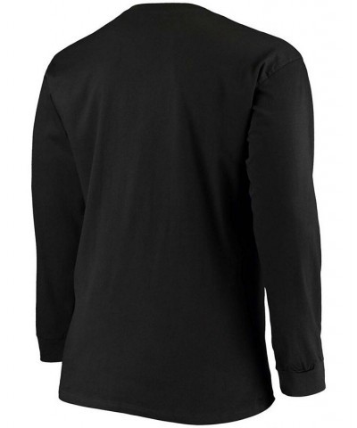 Men's Big and Tall Black Carolina Panthers Color Pop Long Sleeve T-shirt $18.80 T-Shirts