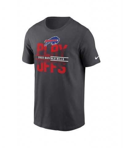 Men's Anthracite Buffalo Bills 2022 NFL Playoffs Iconic T-shirt $23.50 T-Shirts