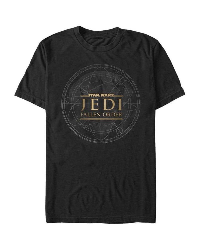 Star Wars Men's Jedi Fallen Order Map Logo T-shirt Black $20.99 T-Shirts