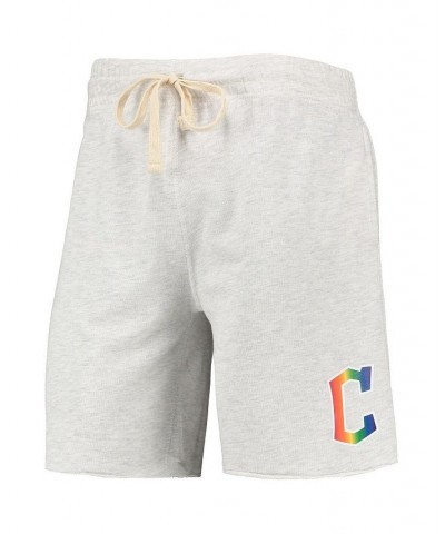 Men's Oatmeal Cleveland Guardians Mainstream Logo Terry Tri-Blend Shorts $24.20 Shorts