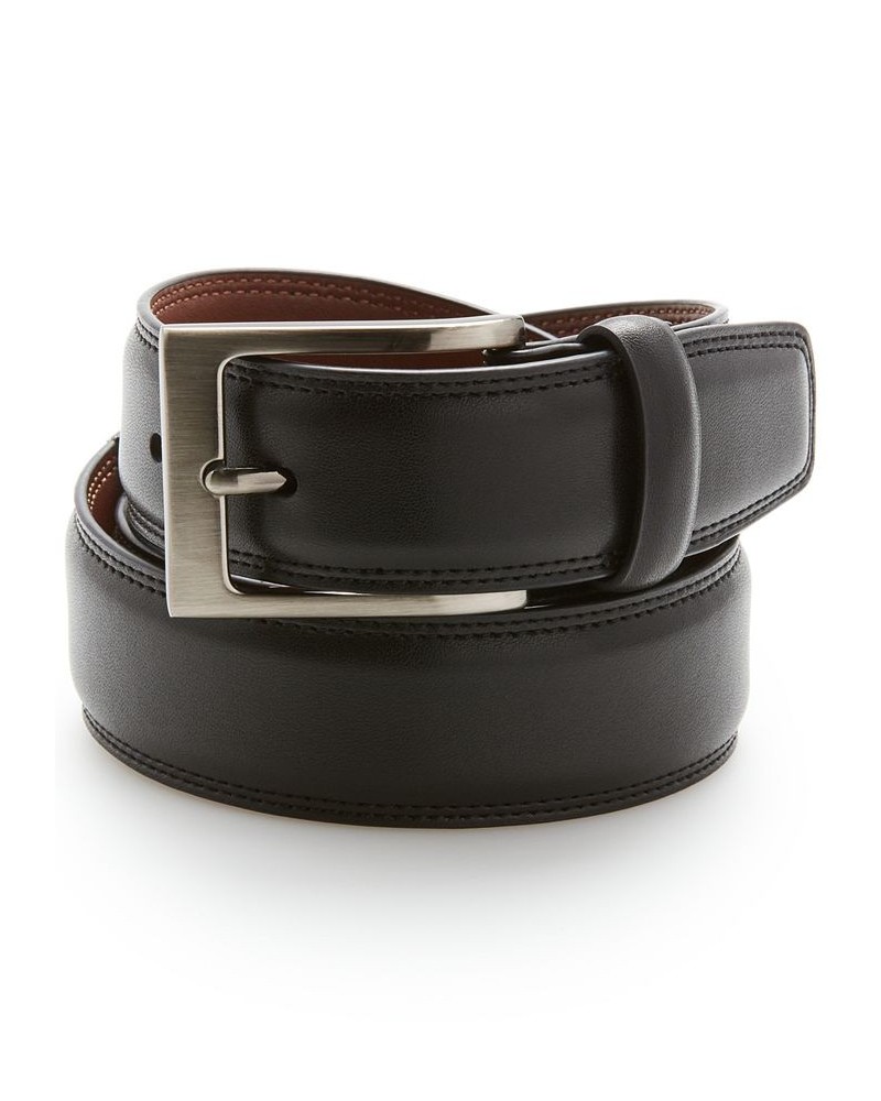 Men's Big and Tall Full Grain Leather Belt Black $13.12 Belts