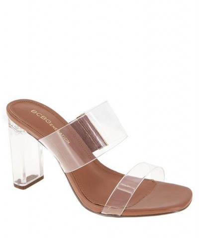 Women's Georgie Block Heel Sandal Brown $50.14 Shoes