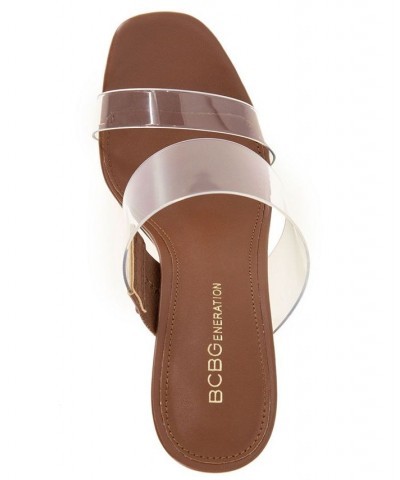 Women's Georgie Block Heel Sandal Brown $50.14 Shoes