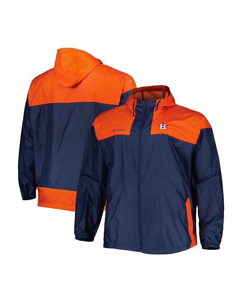 Men's Navy Houston Astros Flash Forward Challenger Omni-Shade Full-Zip Big and Tall Windbreaker $46.00 Jackets