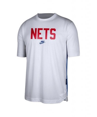 Men's White Brooklyn Nets Hardwood Classics Pregame Warmup Shooting Performance T-shirt $34.67 T-Shirts