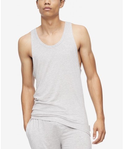 Men's Ultra Soft Modern Modal Lounge Tank Gray $11.32 Pajama