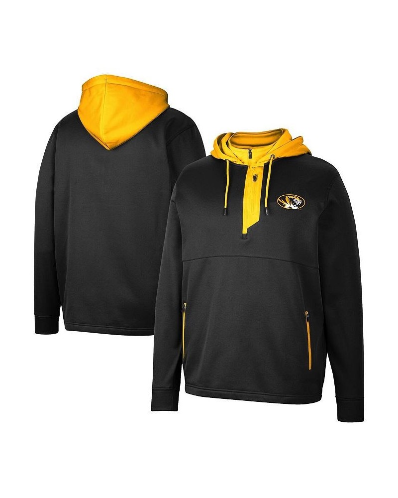 Men's Black Missouri Tigers Luge 3.0 Quarter-Zip Hoodie $39.10 Sweatshirt