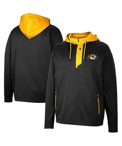 Men's Black Missouri Tigers Luge 3.0 Quarter-Zip Hoodie $39.10 Sweatshirt