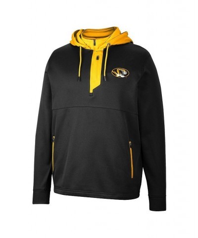 Men's Black Missouri Tigers Luge 3.0 Quarter-Zip Hoodie $39.10 Sweatshirt