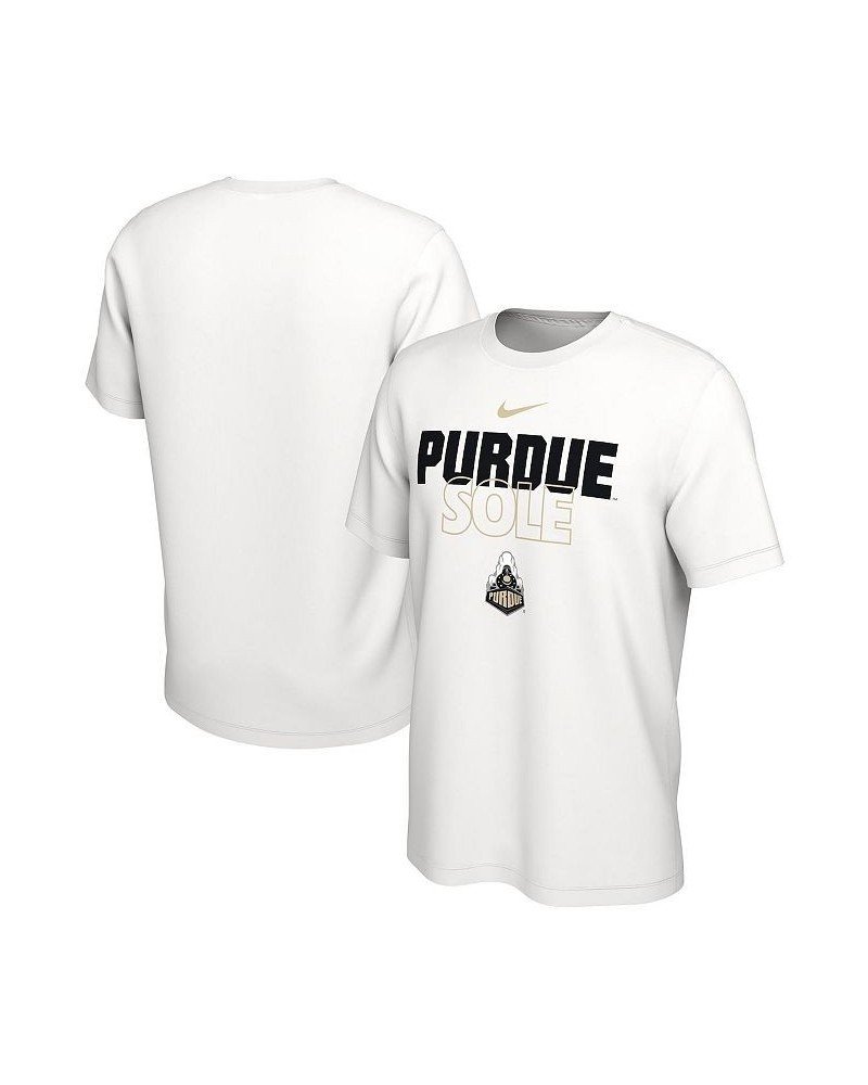 Men's White Purdue Boilermakers On Court Bench T-shirt $21.59 T-Shirts