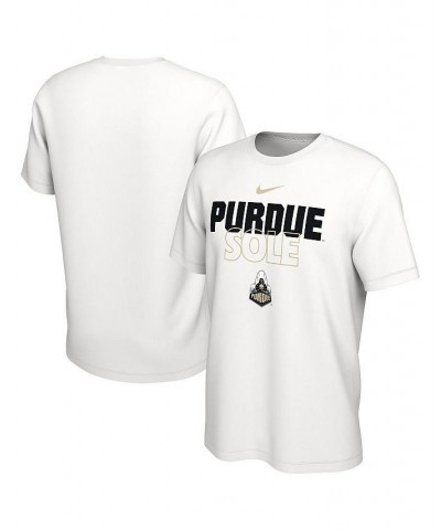 Men's White Purdue Boilermakers On Court Bench T-shirt $21.59 T-Shirts