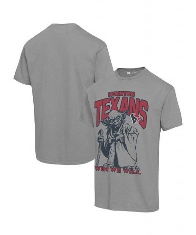 Men's and Women's Graphite Houston Texans Disney Star Wars Yoda Win We Will T-shirt $19.79 Tops