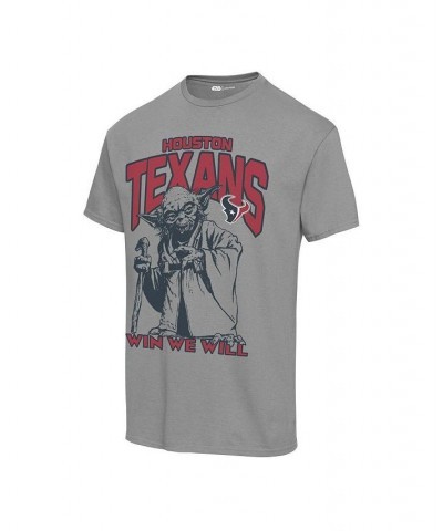 Men's and Women's Graphite Houston Texans Disney Star Wars Yoda Win We Will T-shirt $19.79 Tops