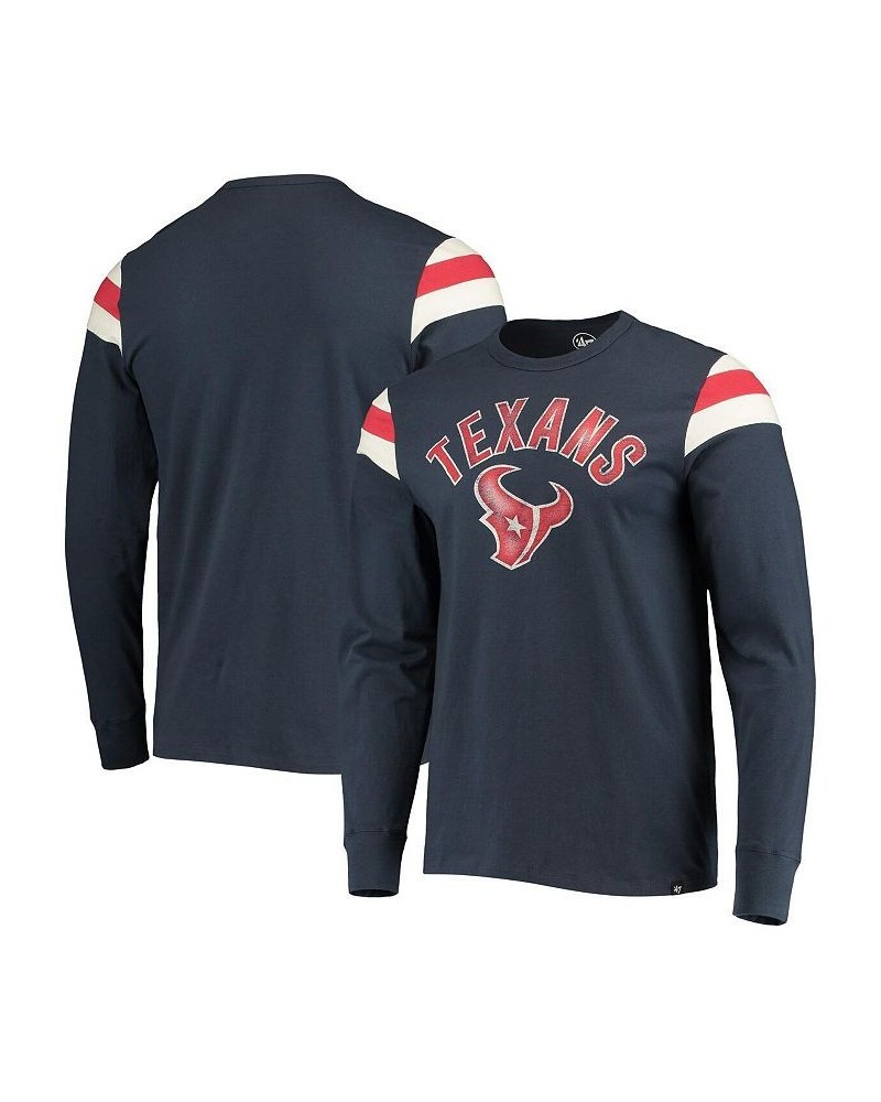 Men's '47 Navy Houston Texans Franklin Rooted Long Sleeve T-shirt $24.95 T-Shirts