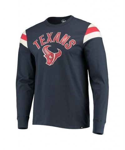 Men's '47 Navy Houston Texans Franklin Rooted Long Sleeve T-shirt $24.95 T-Shirts