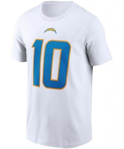 Men's Justin Herbert White Los Angeles Chargers Name and Number T-shirt $27.49 T-Shirts