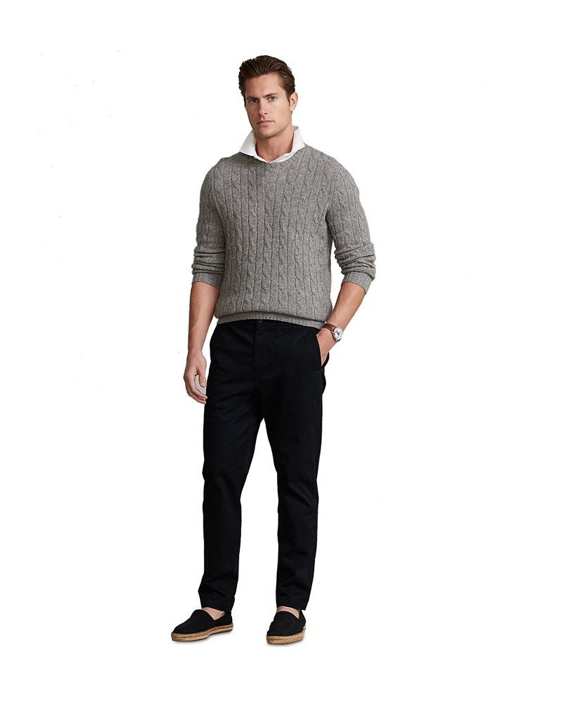 Men's Relaxed Fit Polo Prepster Twill Pants Black $55.00 Pants