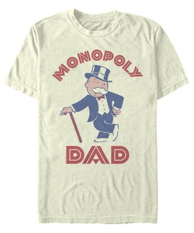 Men's Monopoly Dad Short Sleeve Crew T-shirt Tan/Beige $20.29 T-Shirts